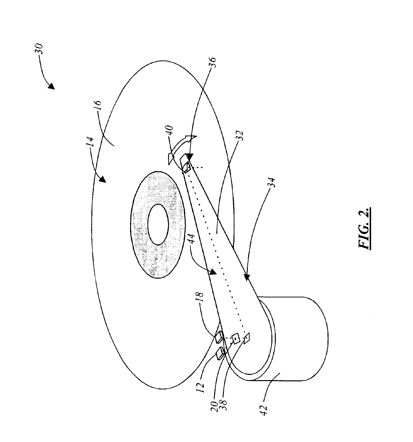 High-capacity optical read/write pick-up mechanism and associated methods