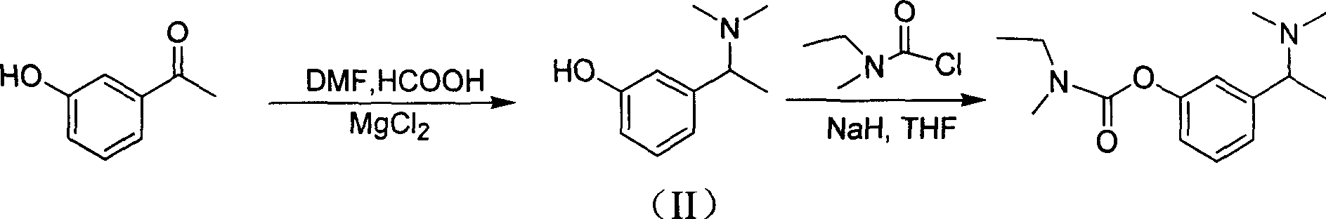 Method for synthesis of rivastigmine