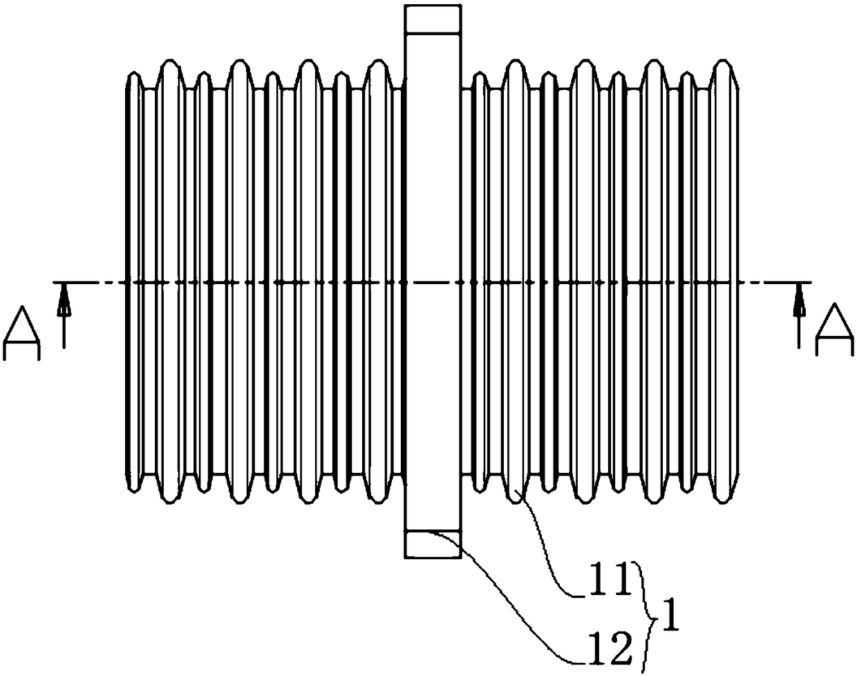 Wall-through sleeve for high-voltage power switch equipment