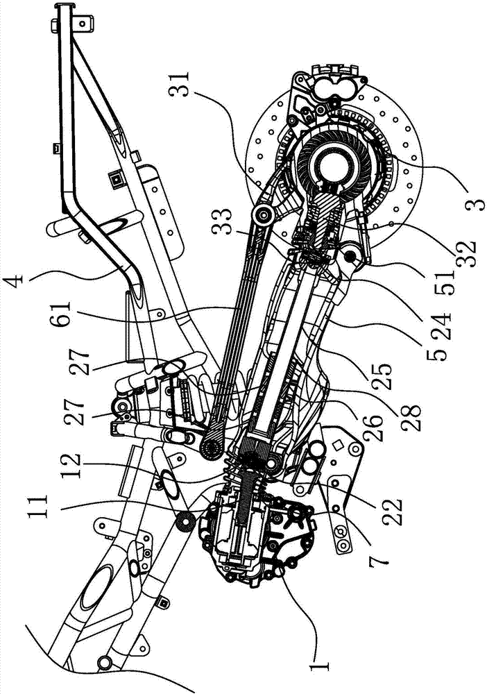 Frame of motorcycle