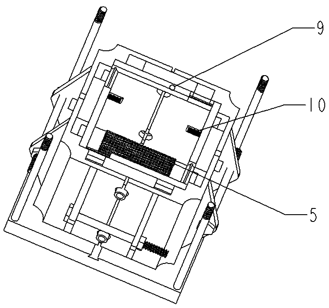 Size-variable clamp for abrasive flow machining of valve block through hole