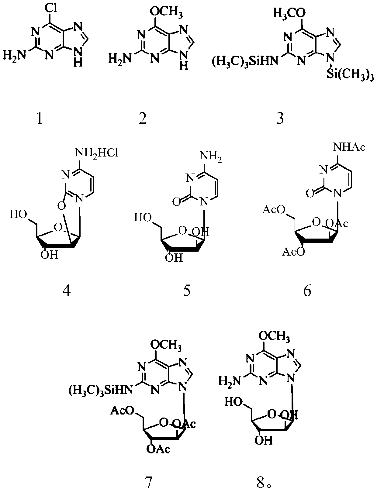 A kind of preparation method of nelarabine