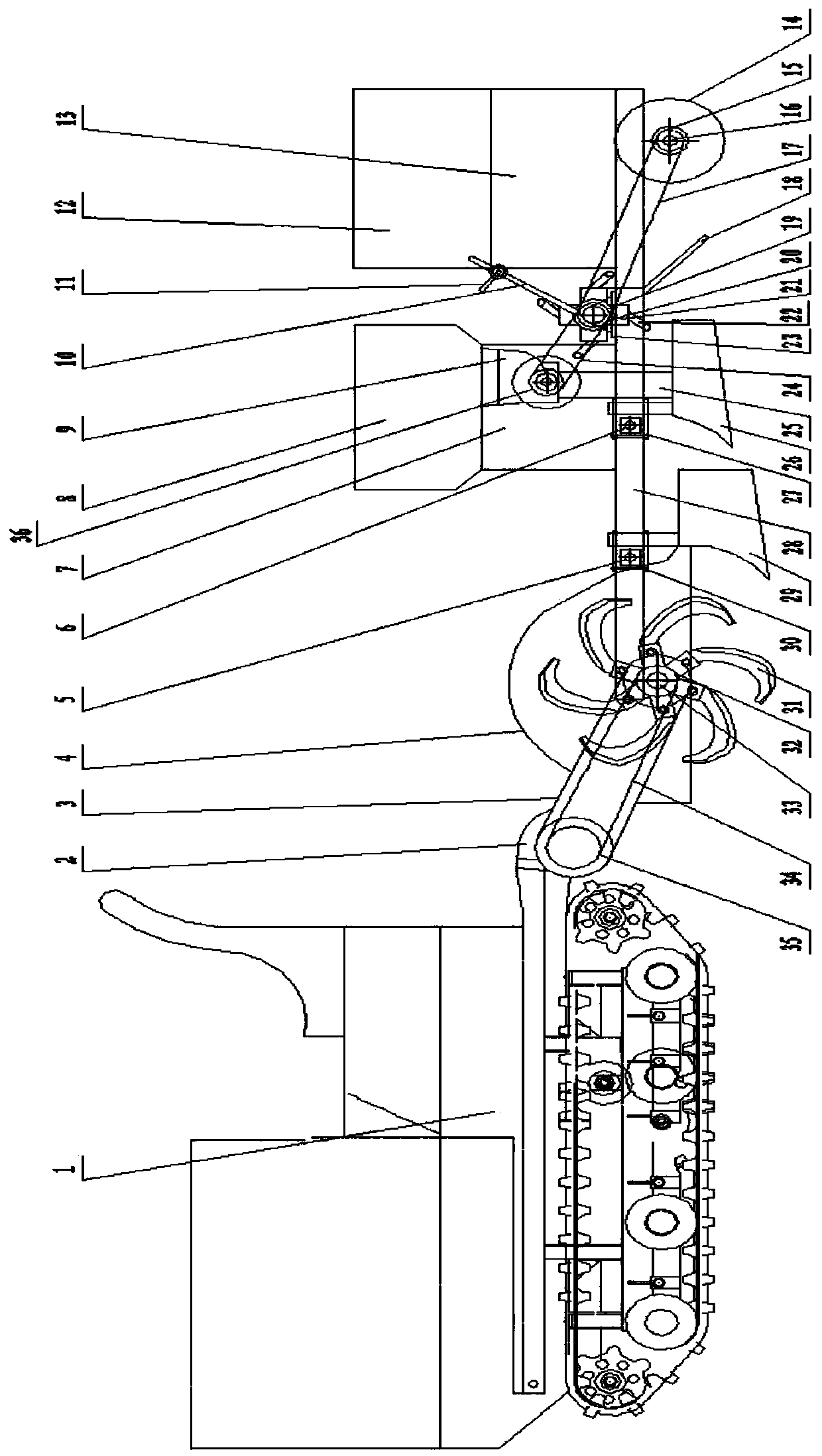 Rotary tilling, ridging, dibbling and watering machine