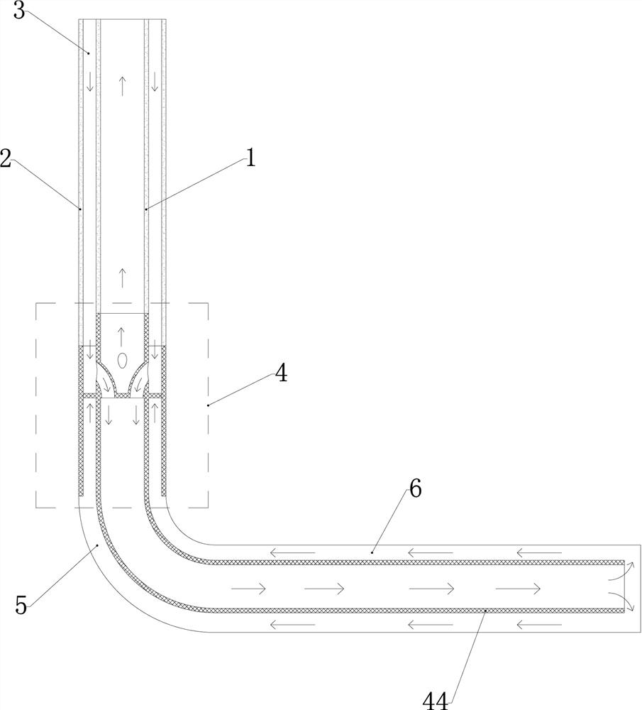 A staggered high-efficiency enhanced geothermal injection-production single well structure and its completion method