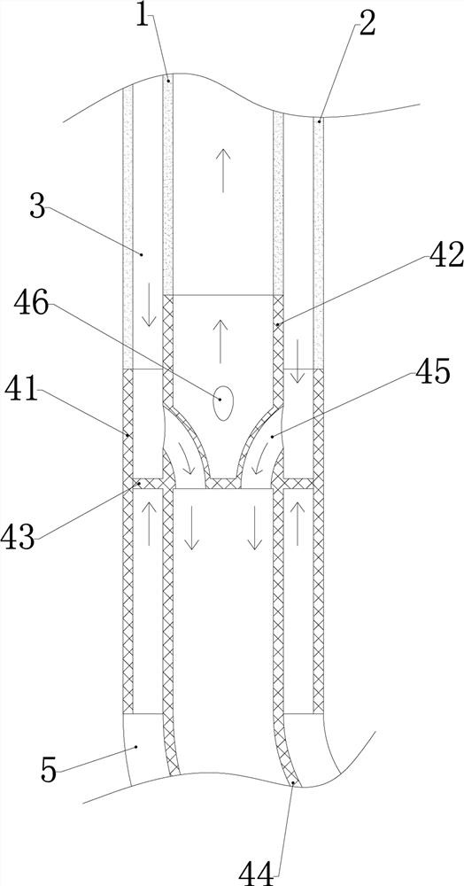 A staggered high-efficiency enhanced geothermal injection-production single well structure and its completion method