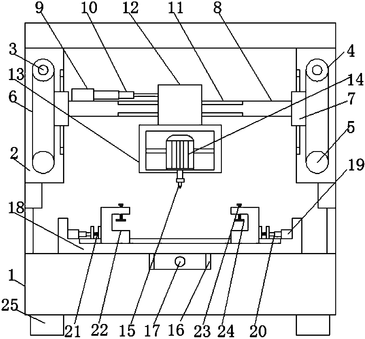 Steel structure drilling device