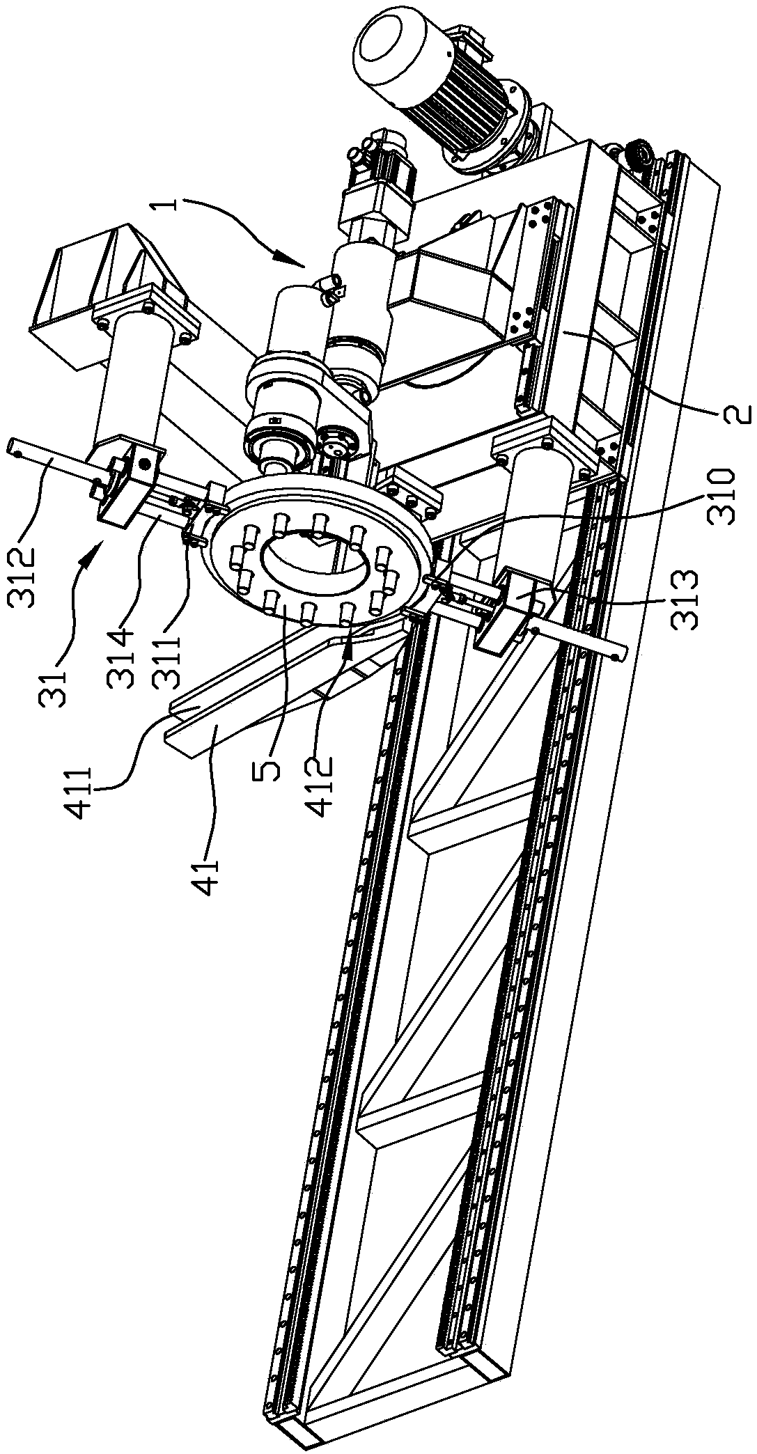 Nut demounting machine