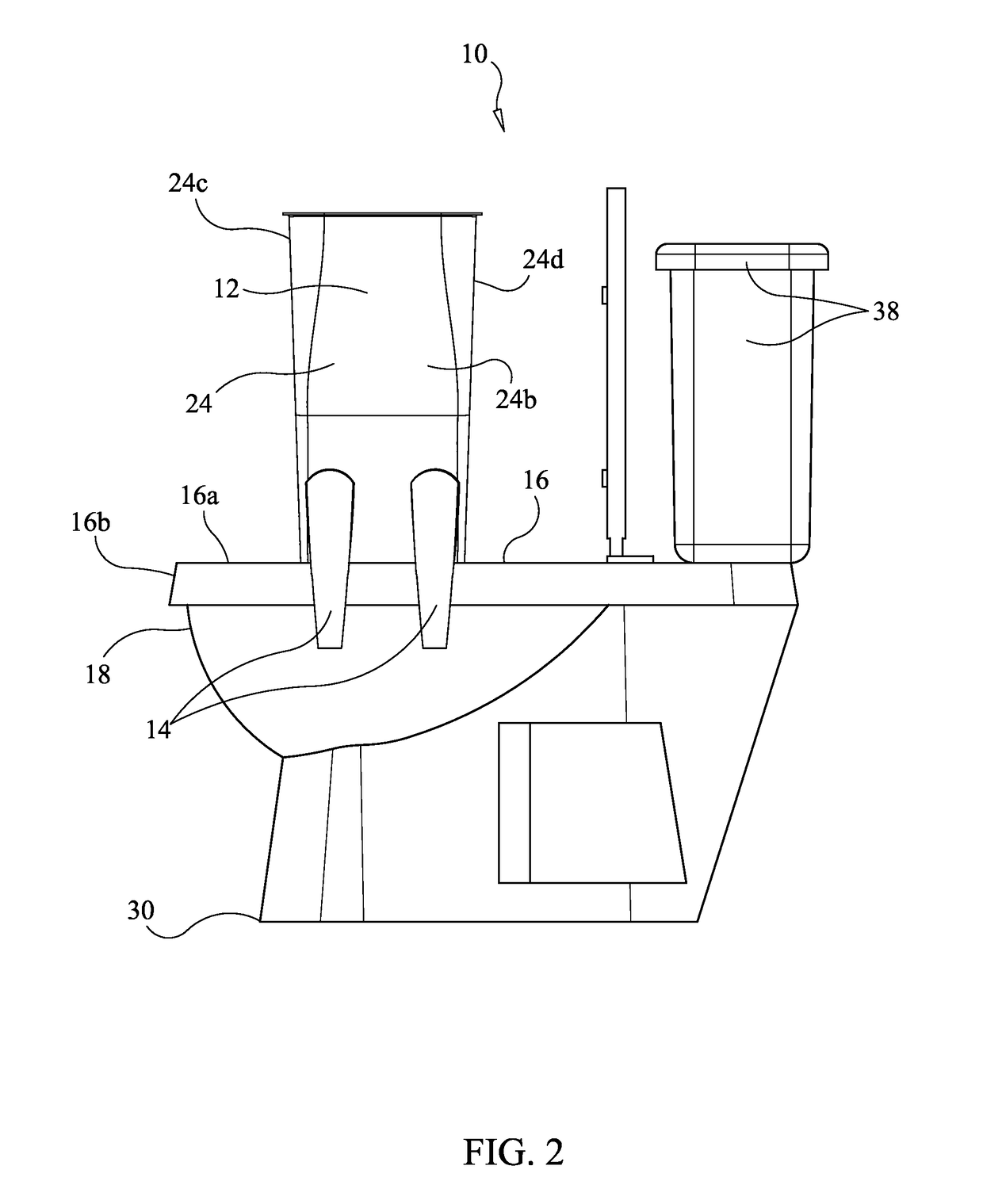 Combination rinsing tub for toilet and trash receptacle