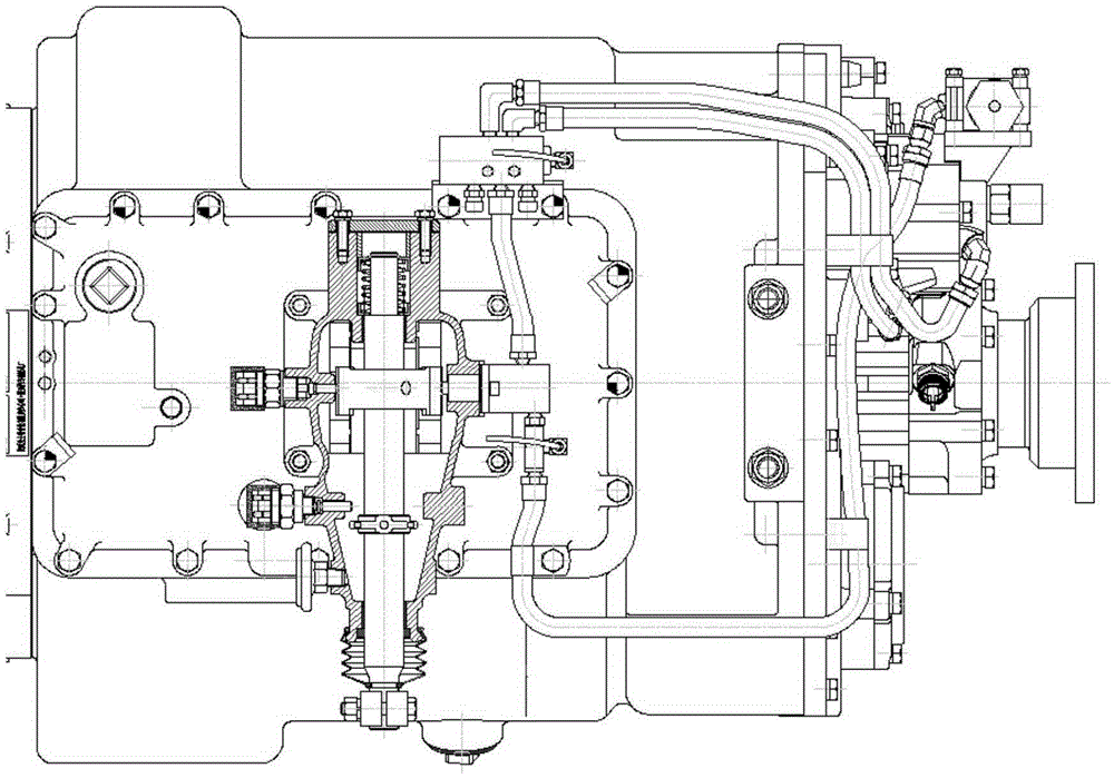 Transmission main box lock stop protection mechanism