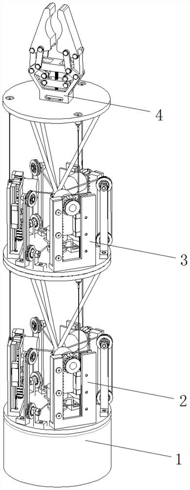 Redundant mechanical arm based on tensegrity structure