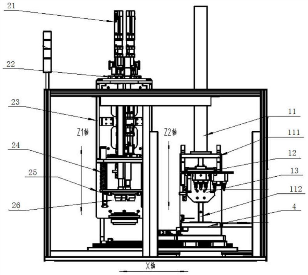 A kind of automatic assembly device and assembly method of screws and pins