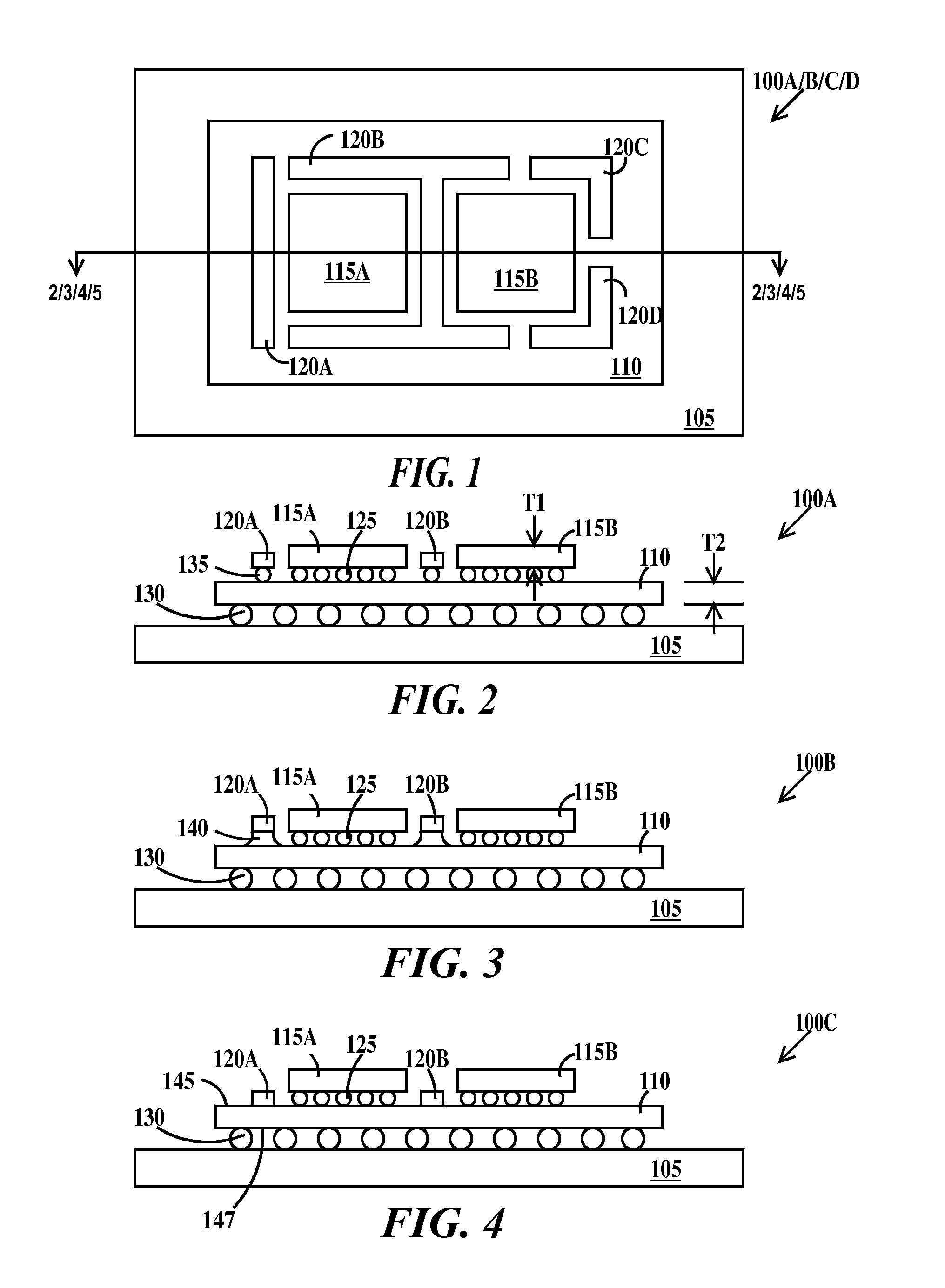 Stress relief structures for silicon interposers