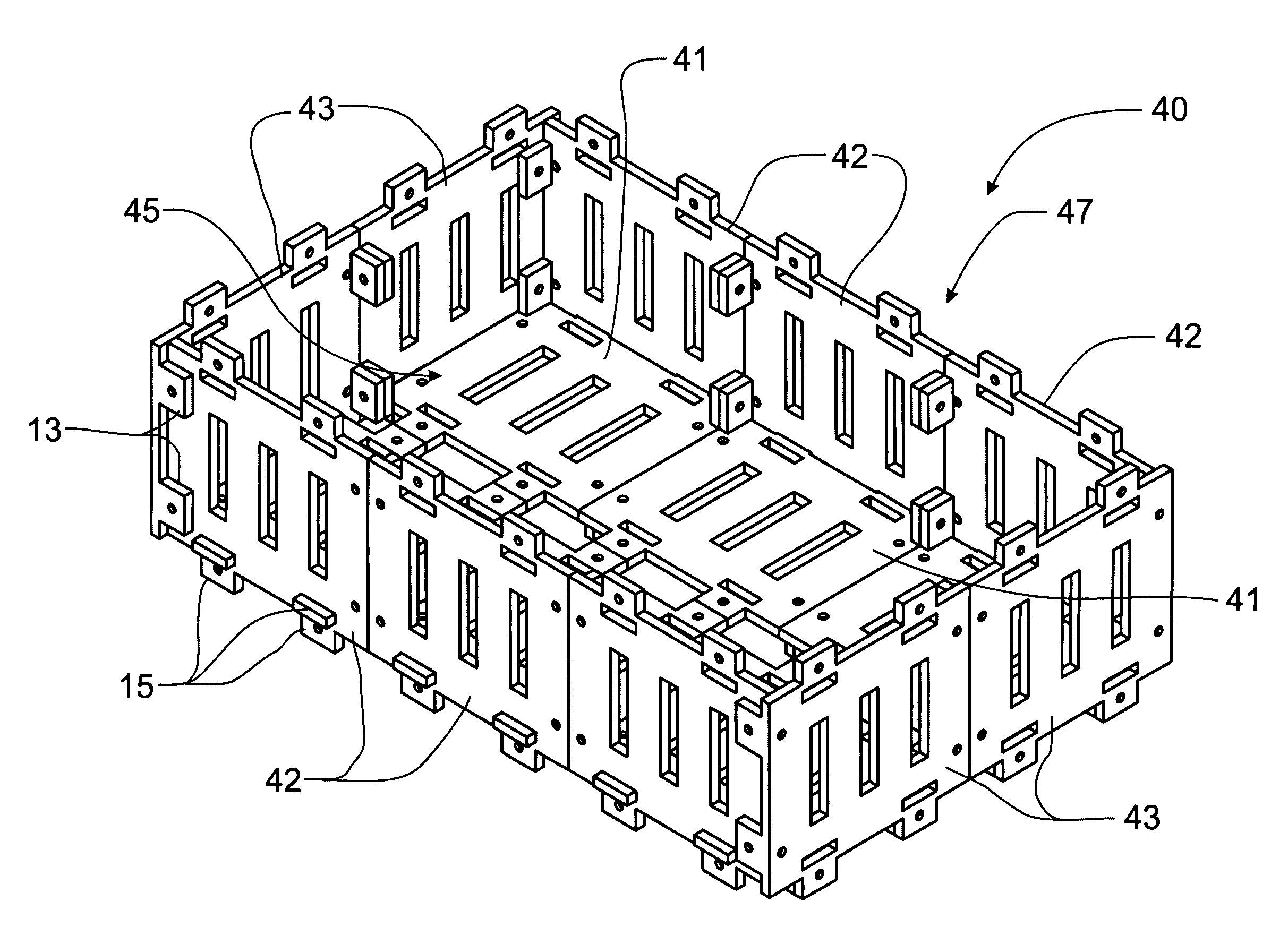 Universal panel member for forming feeder assemblies