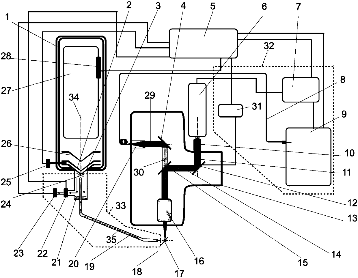 LIBS-MS combined substance detection system in planetary open environment