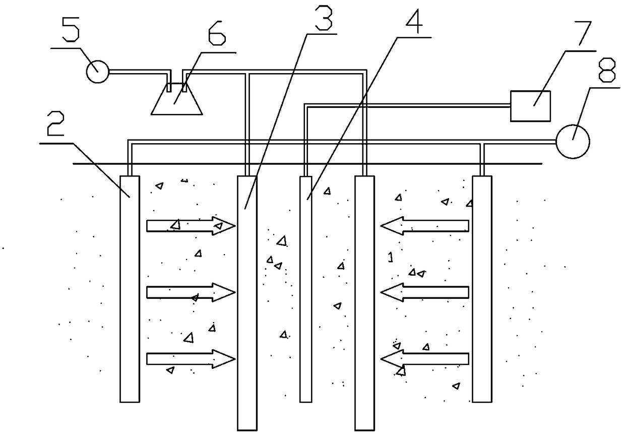 System for contaminated soil in-situ repairing and application method thereof