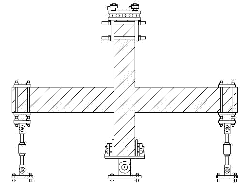 Portable performance test device for automatic control of combined action of bidirectional load of beam-column joint and determination method