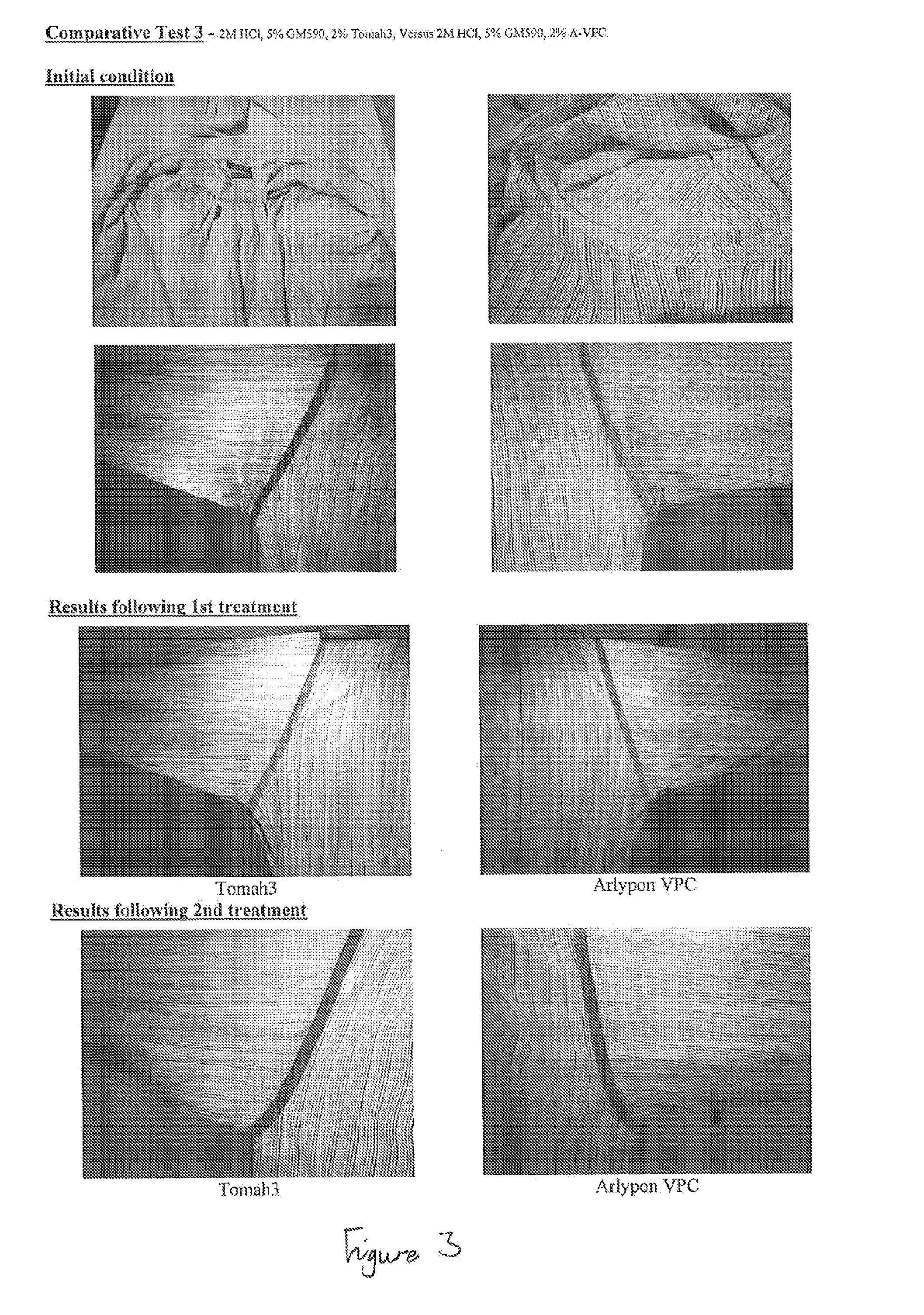 Underarm stain remover composition