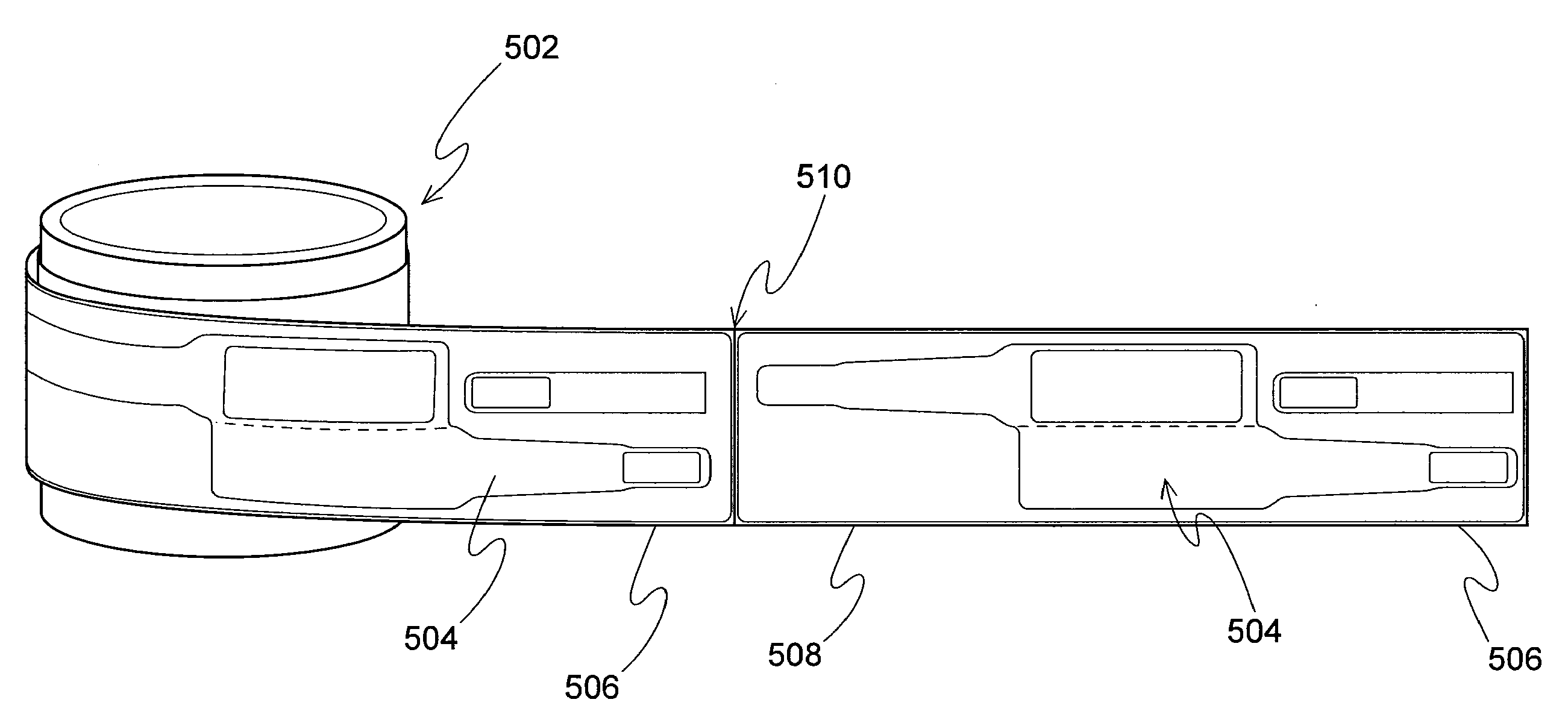 Alternative design thermal wristband business form