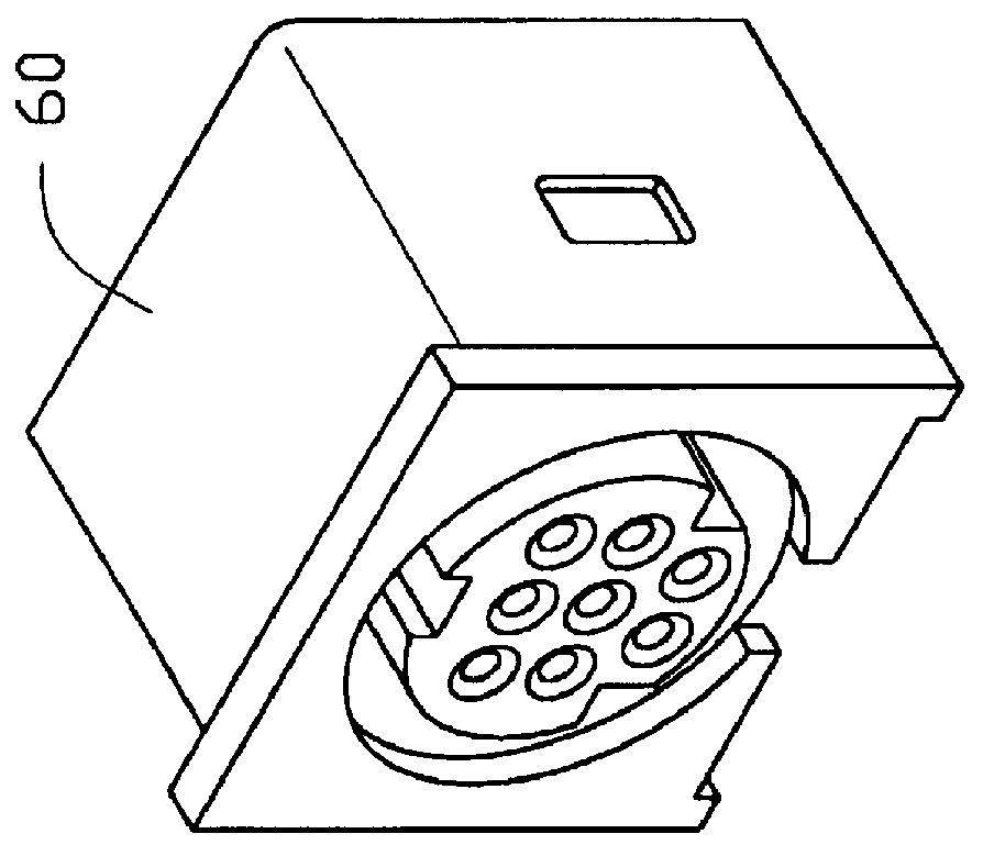 Mini DIN connector having a reduced height above a circuit board