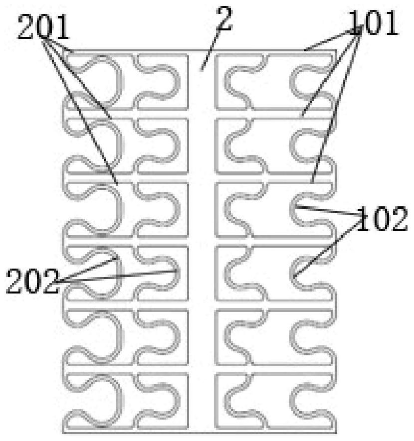 Pressure adjusting device between atria