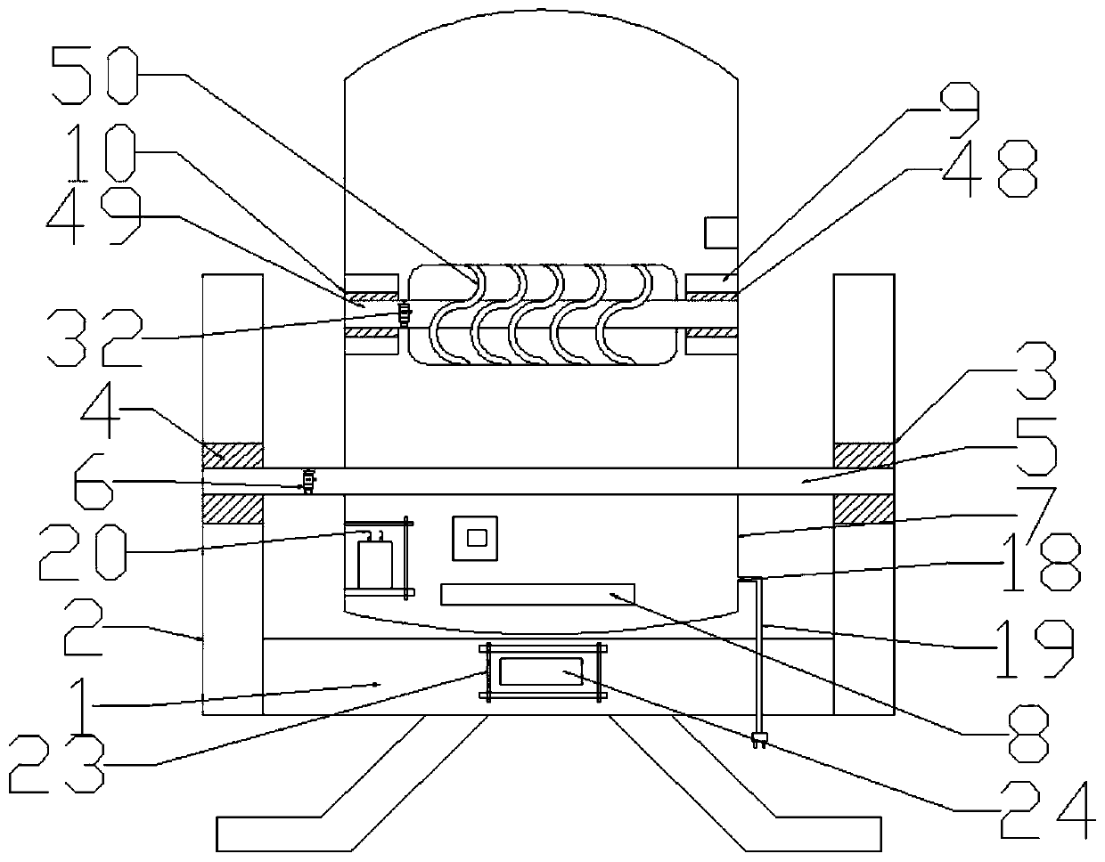 A mobile optical cable automatic winding device