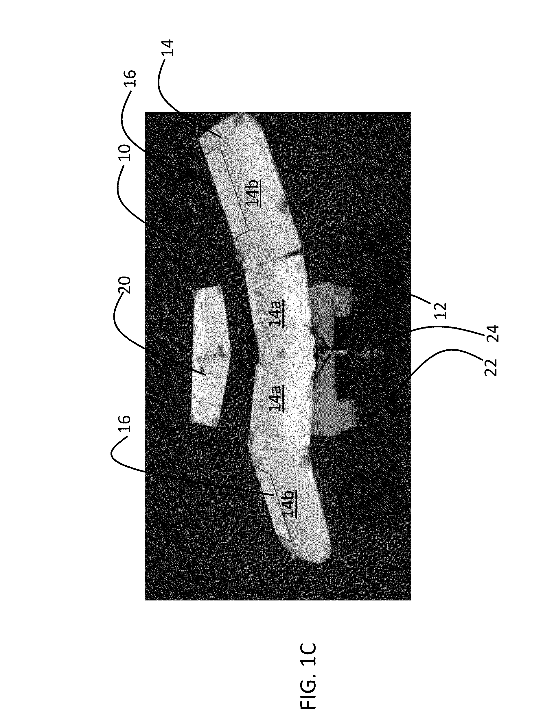 Controlled transitory or sustained gliding flight with dihedral angle and trailing flaps