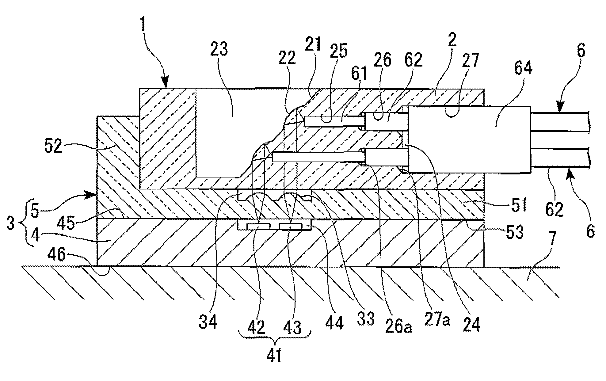 Optical path change member and holding member body