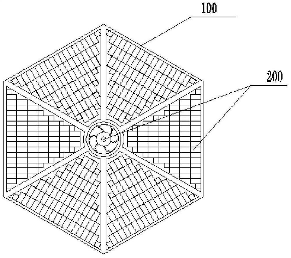 Modular offshore floating type wind-solar hybrid power generation and storage platform