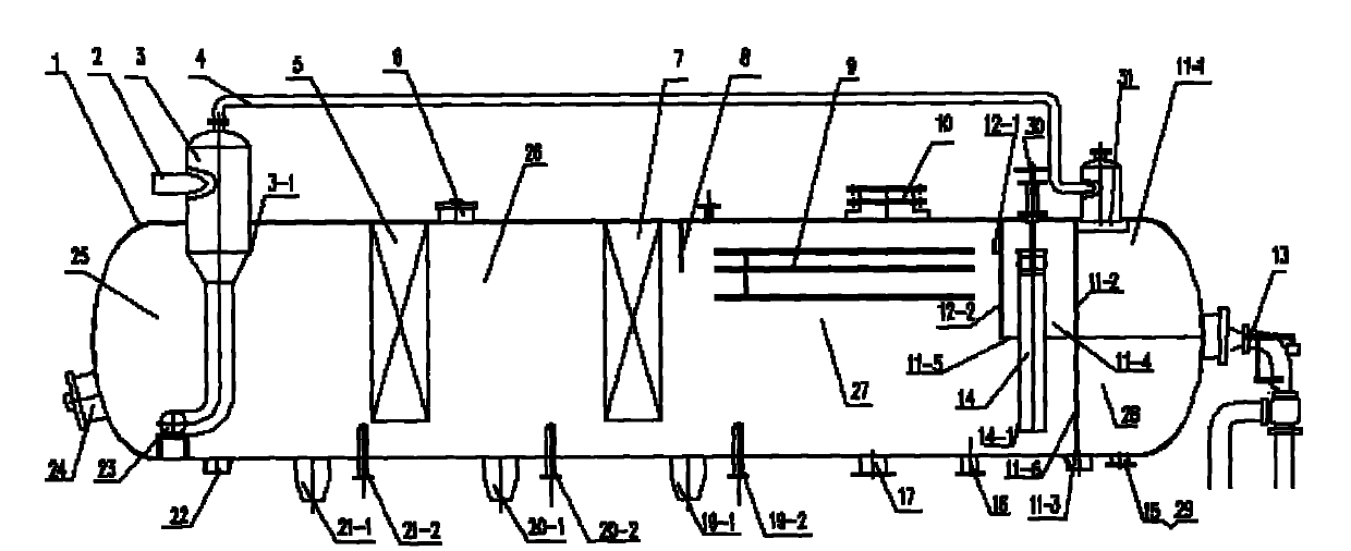 High-frequency electric collective oil-gas-water three-phase flow separator