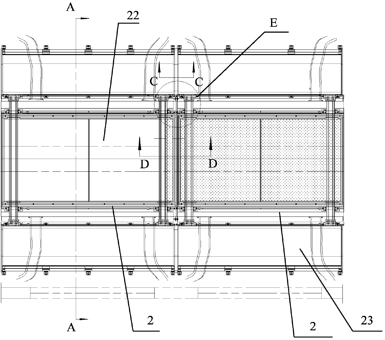 Railway passenger train body and railway vehicle