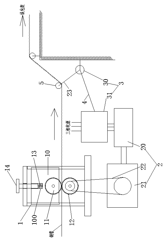 Corrugating device for steel strip and aluminum strip