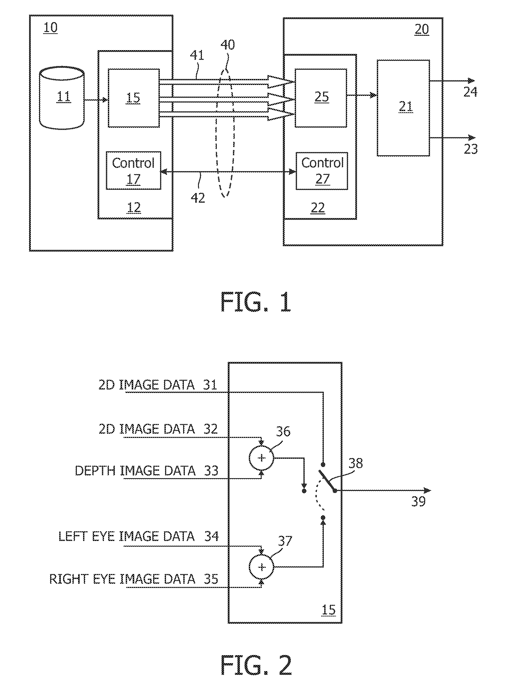 Transport of stereoscopic image data over a display interface