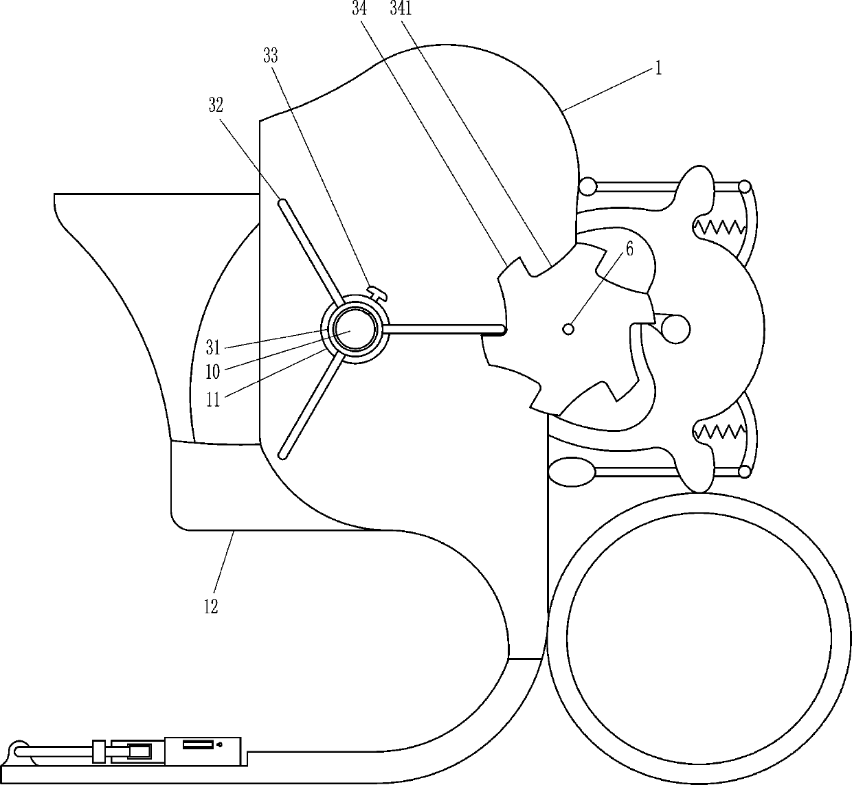 Convenient-to-use gluing device for linear motor magnet