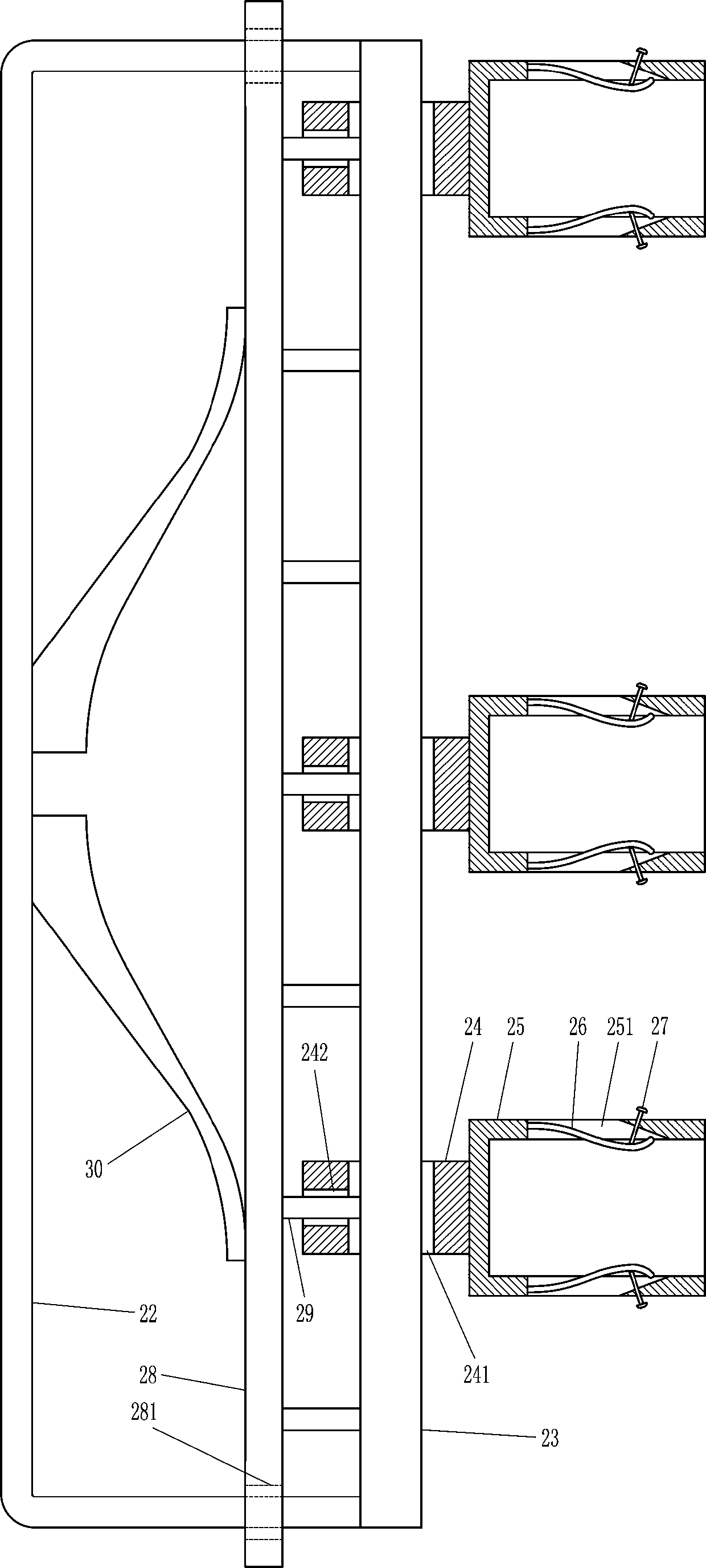 Convenient-to-use gluing device for linear motor magnet