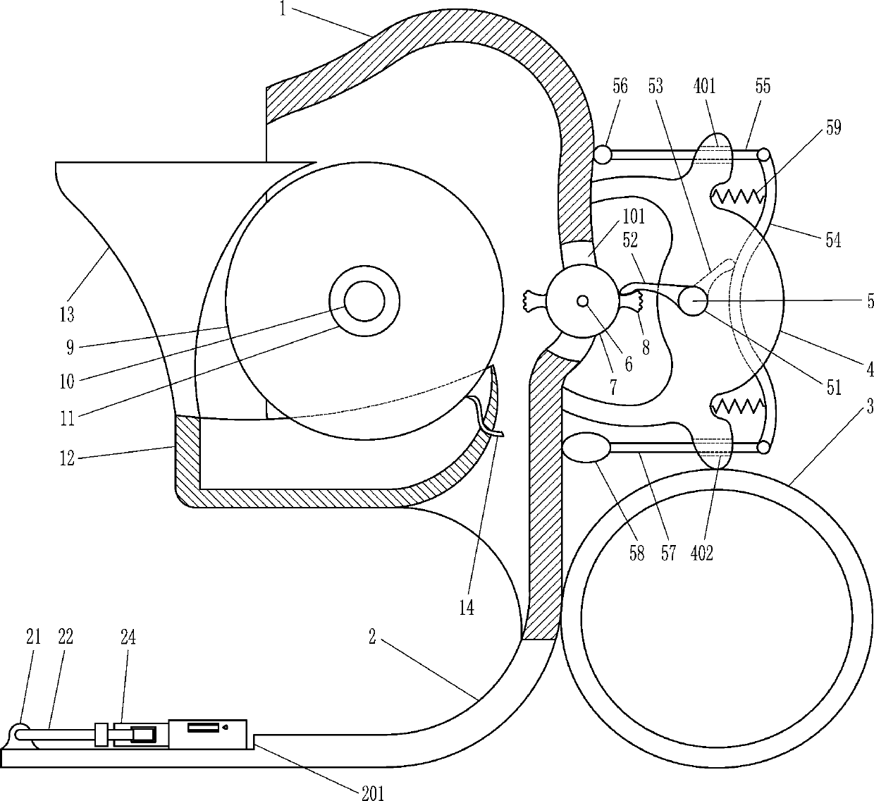 Convenient-to-use gluing device for linear motor magnet