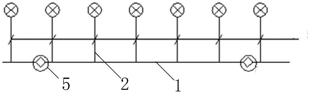 Street lamp connecting structure