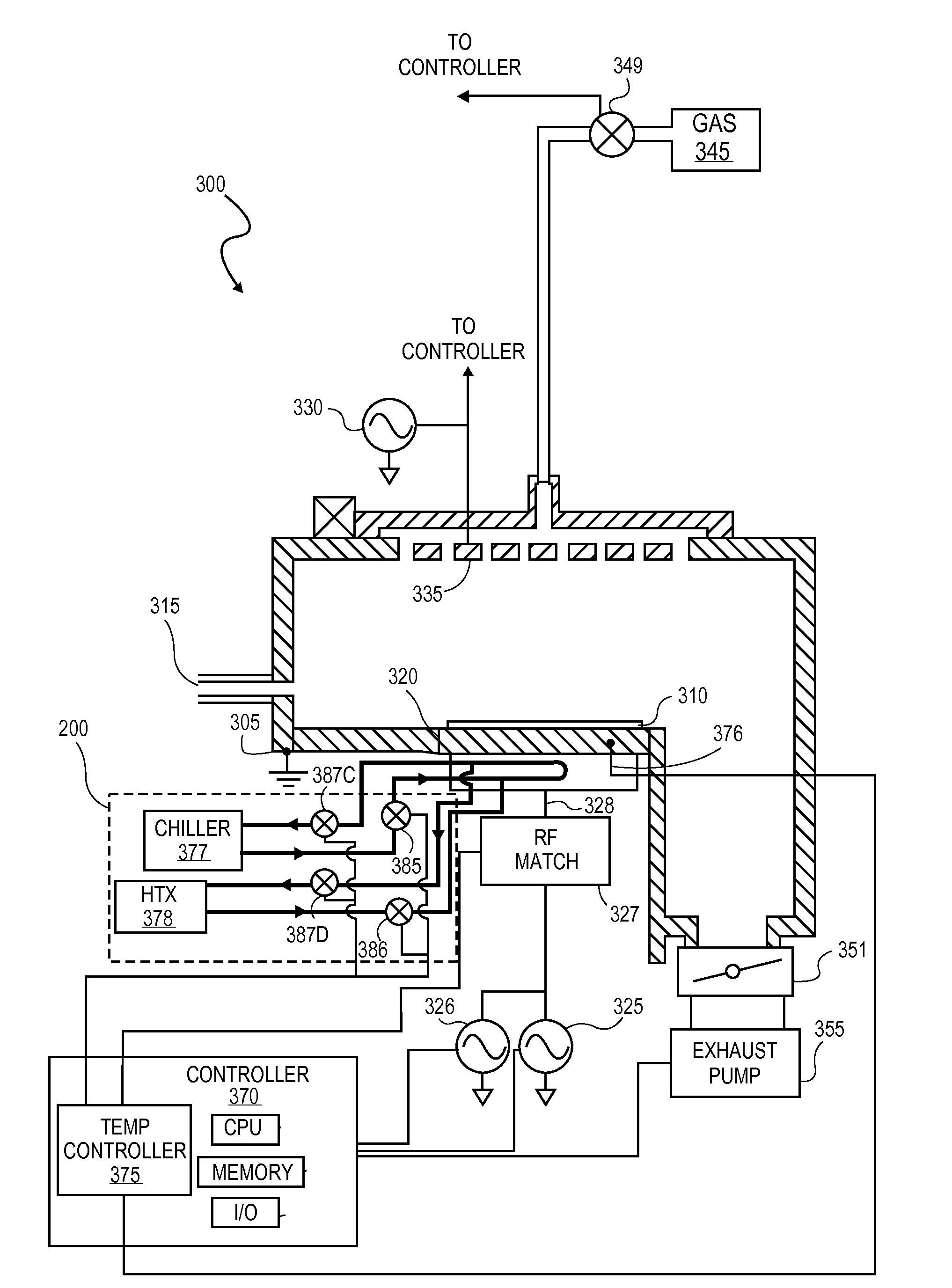 Component temperature control using a combination of proportional control valves and pulsed valves