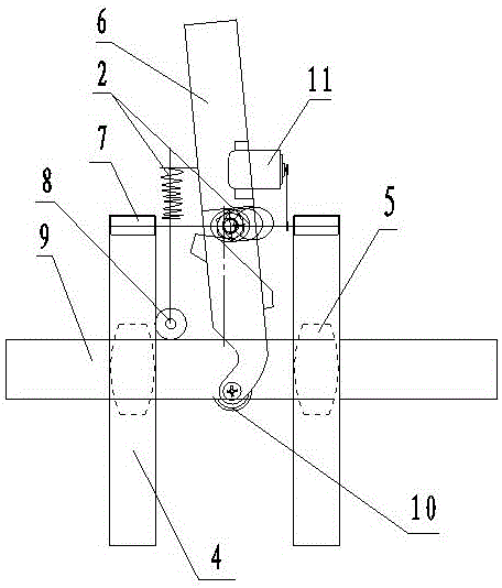 Artificial assistance handheld spring plate variable-diameter branch clamping electric orange tree girdling device