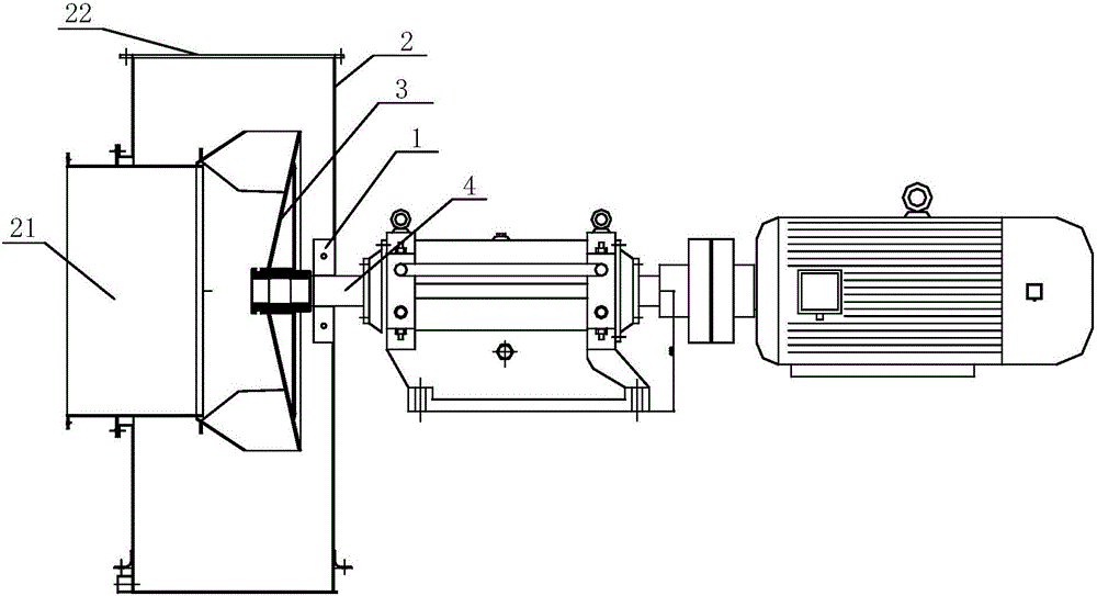 Improved high-pressure centrifugal draught fan capable of reducing air quantity leakage