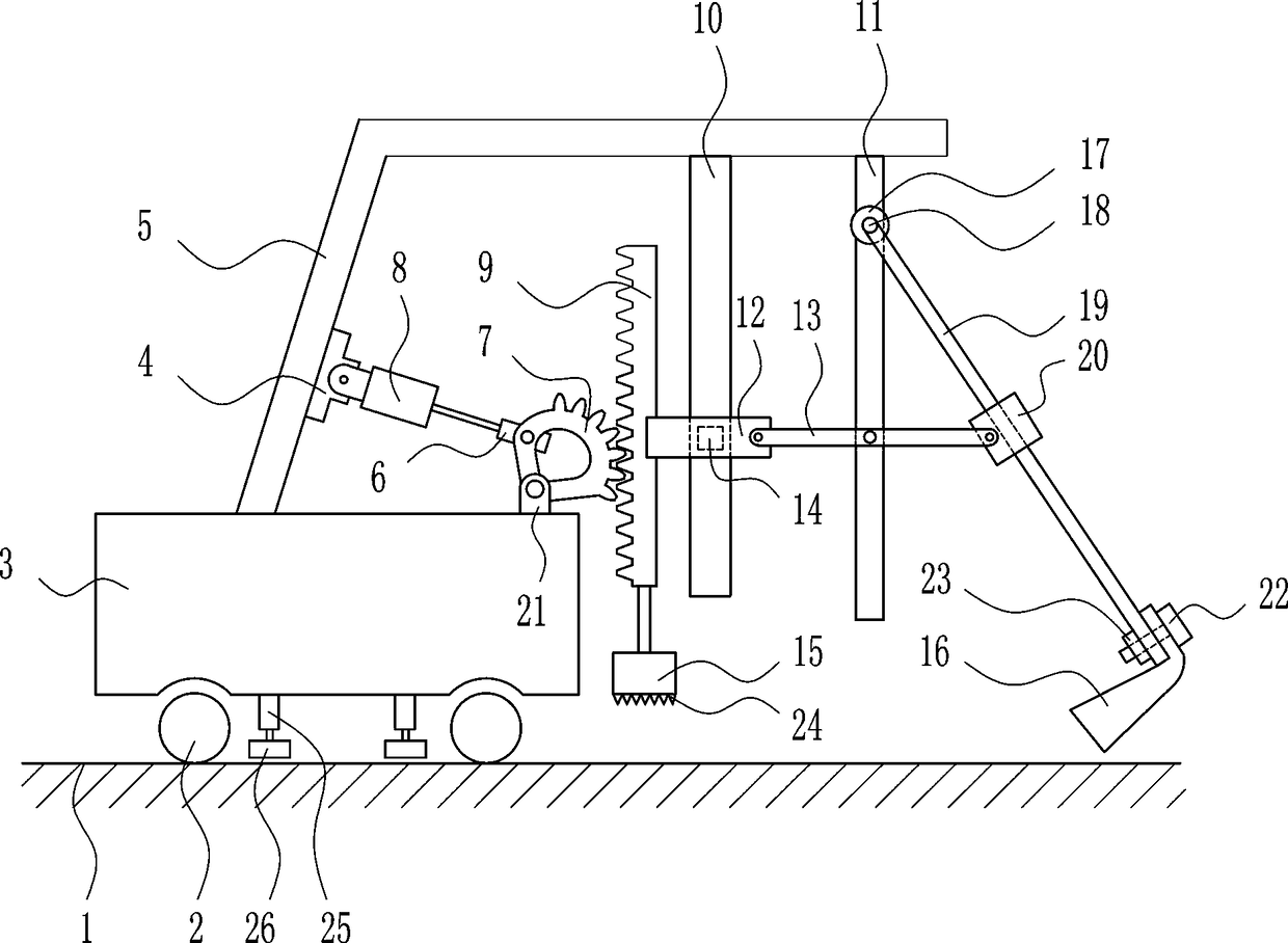 A high-efficiency digging device for mining