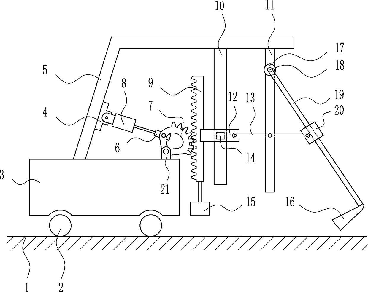 A high-efficiency digging device for mining