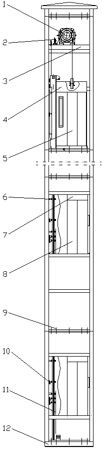 Integrated sightseeing lift with steel-structured hoistway