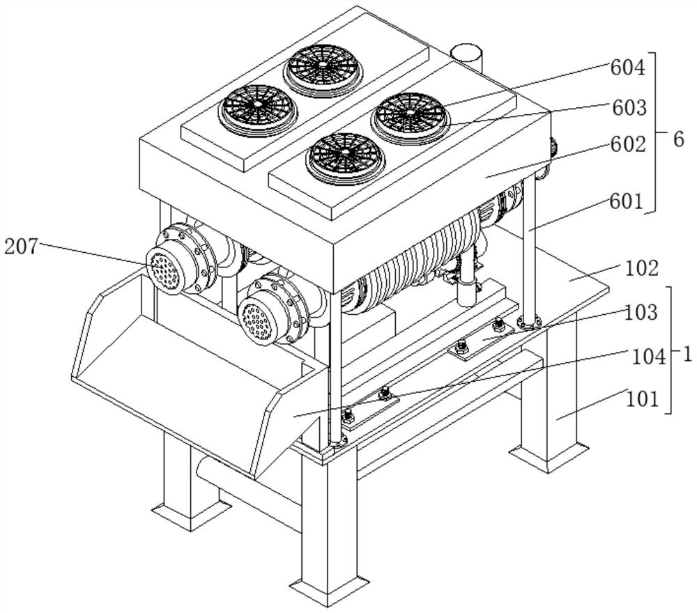 Machine barrel cooling device of double-screw extruder for preparing warm mixing agent