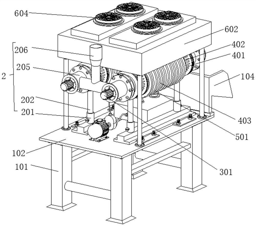 Machine barrel cooling device of double-screw extruder for preparing warm mixing agent