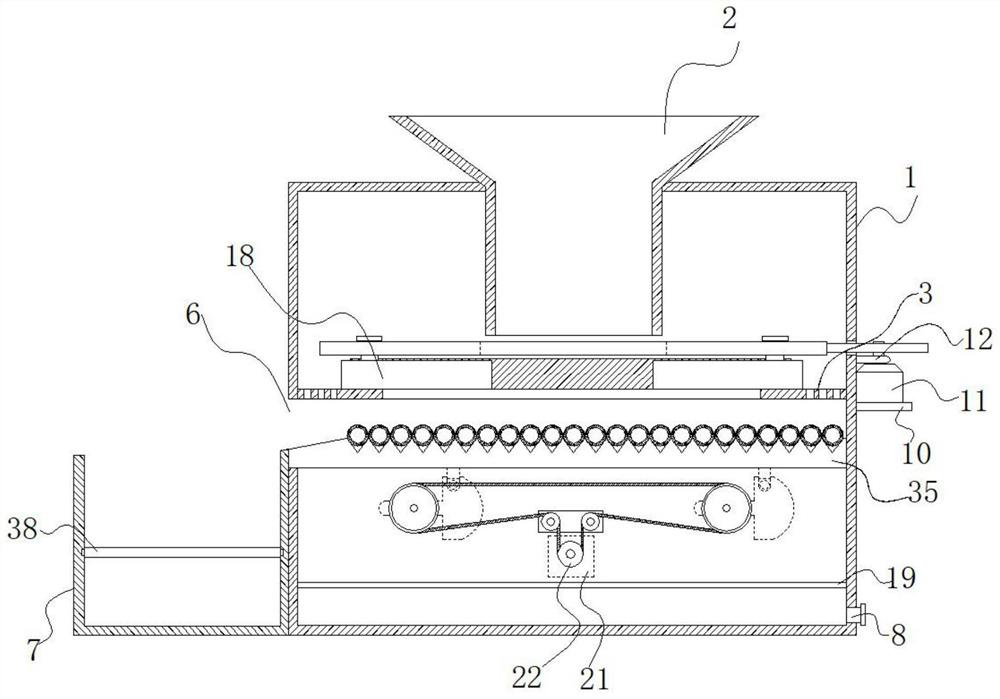 Jacking conveying type fermentation engineering solid-liquid separation device