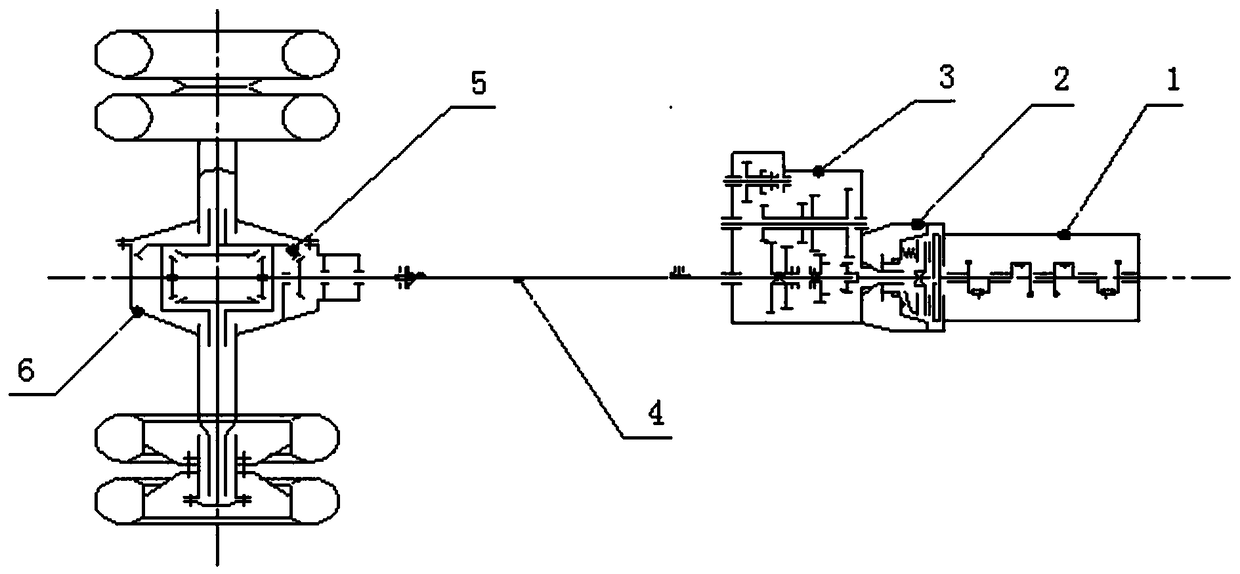 Rear rear drive bus chassis drive train