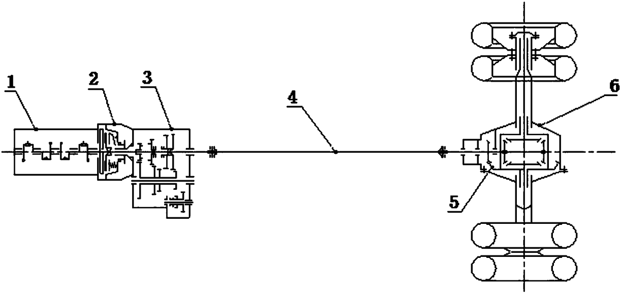 Rear rear drive bus chassis drive train