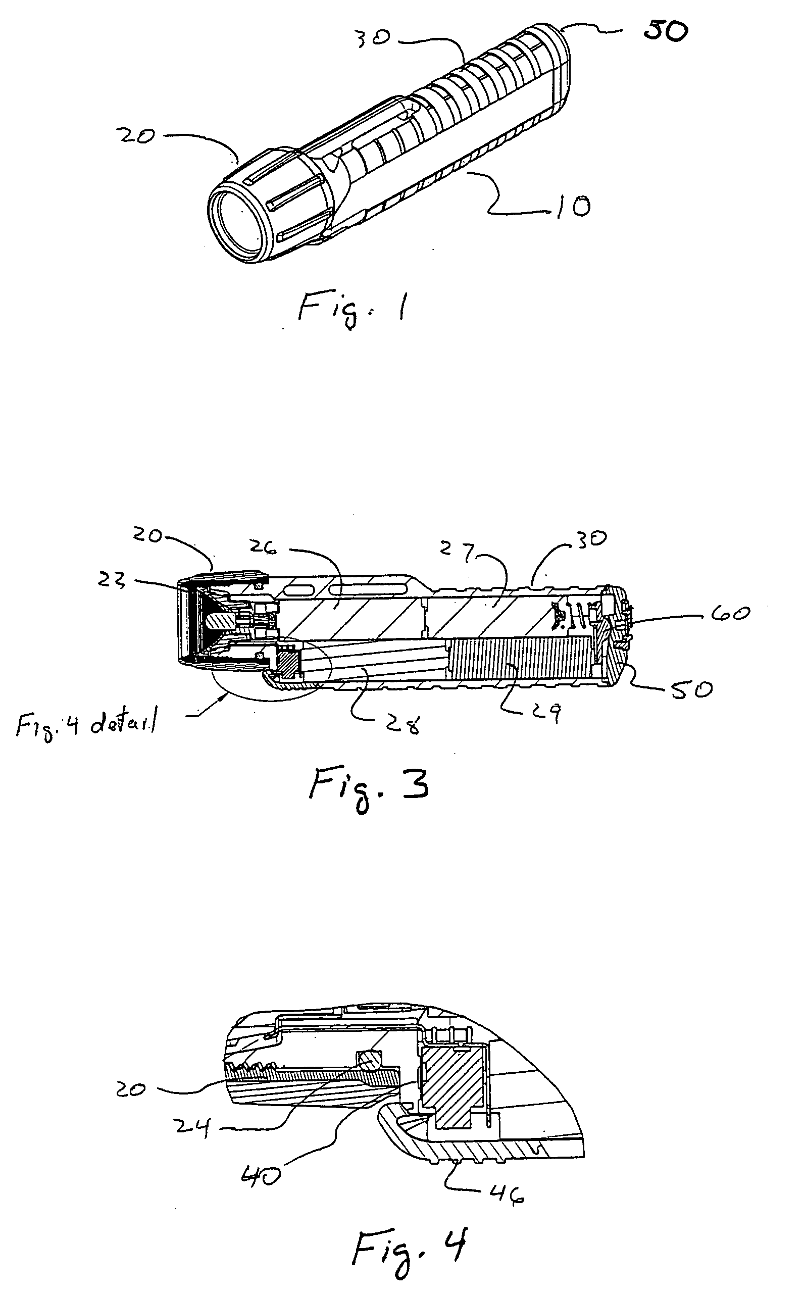 Flashlight with drop-in side-by-side batteries