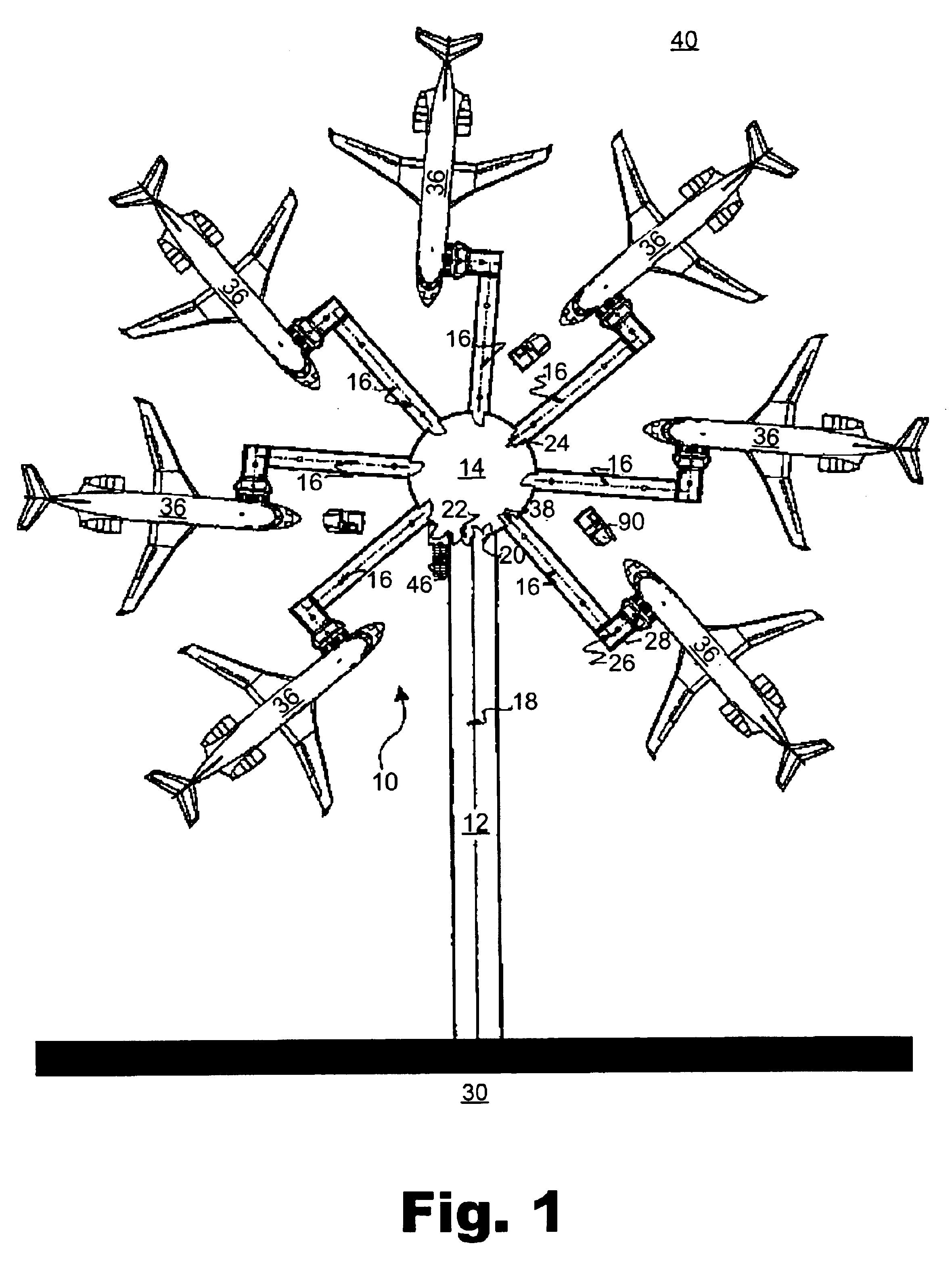 Method of boarding passengers on regional aircraft and transferring passengers between a regional aircraft and larger aircraft