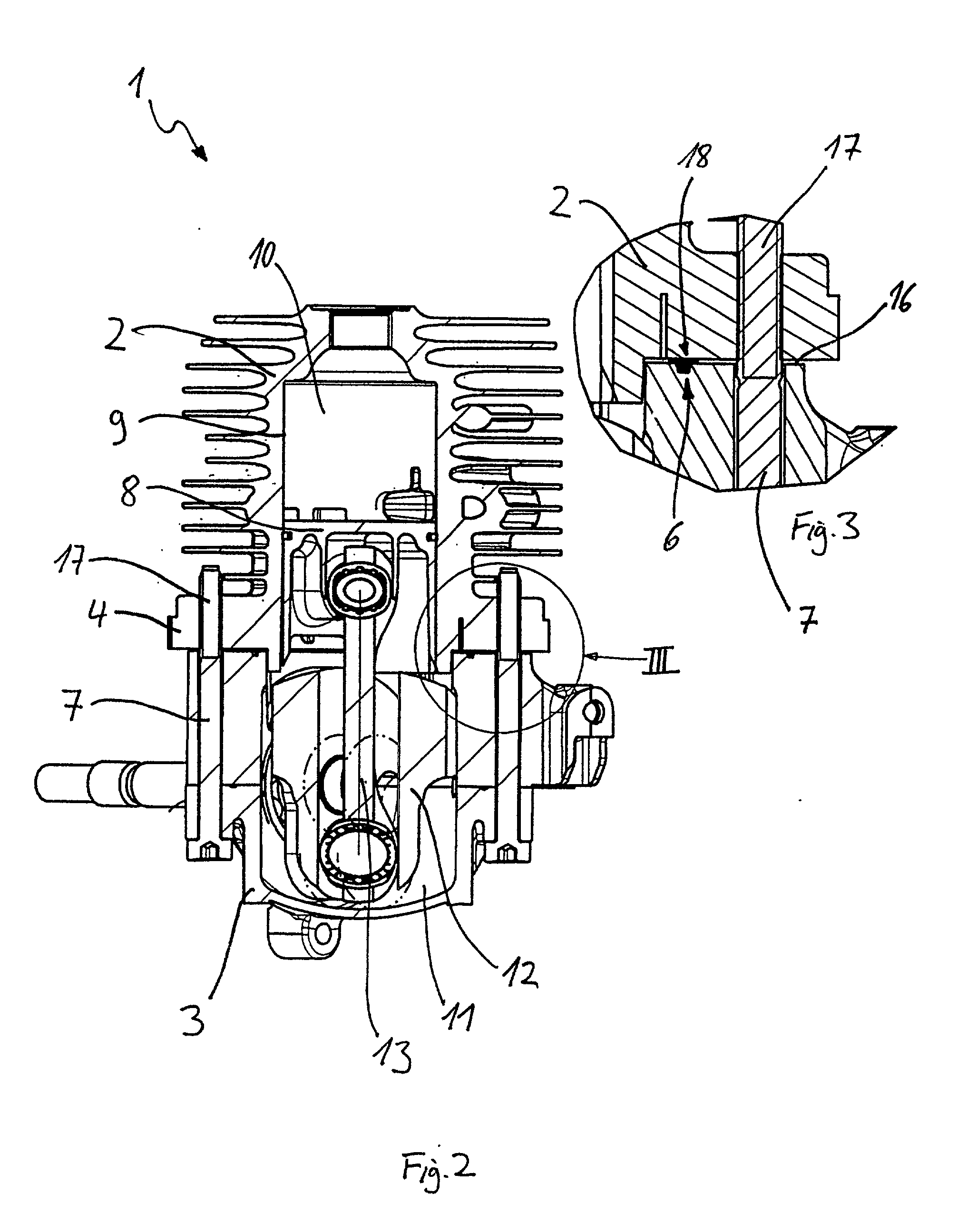 Connection of a crankcase of a reciprocating-piston internal combustion engine with a cylinder housing